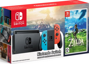 

Игровая приставка Nintendo, Switch (неоновый) The Legend of Zelda: Breath of the Wild