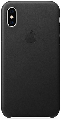 Кожаный чехол Apple Leather Case для iPhone XS Max цвет (Black) черный MRWT2ZM/A