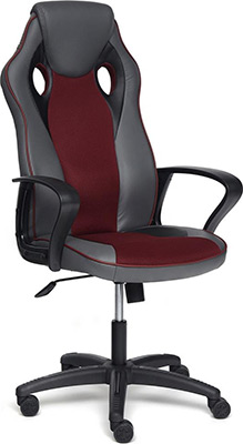 Кресло Tetchair RACER кож/зам/ткань металлик/бордо 36/13 13230 кресло tetchair trendy кожзам ткань бордо бордо 36 7 13
