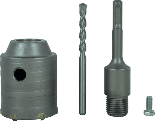 Изображение товара Коронка Sturm! SDS+ 55 мм для бетона, комплект с держателем и сверлом