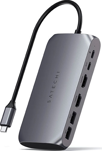 Мультимедийный адаптер Satechi USB-C Multimedia adapter M1, серый космос (ST-UCM1HM)