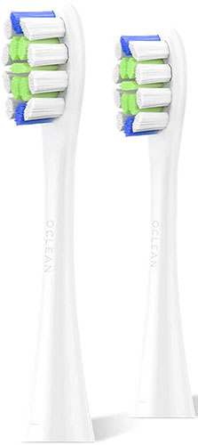 фото Комплект насадок для электрической зубной щетки oclean p1c1 w02, 2шт, белый, контроль зубного налета (6970810552218)