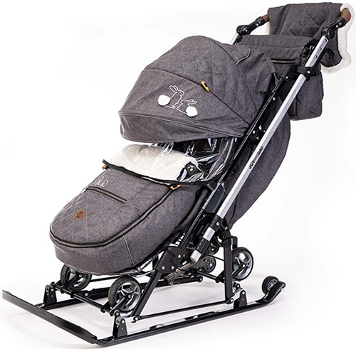 

Коляска комбинированная Ника "Joy every day1" J1, серый с кроликами (TSRD00147178)