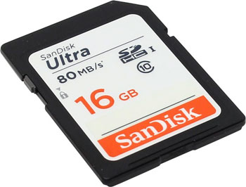 Карта памяти Sandisk 16 GB SDHC Class 10 UHS-I Ultra 80 MB/s SDSDUNC-016 G-GN6IN Карта памяти Sandisk 16 GB SDHC Class 10 UHS-I Ultra 80 MB/s SDSDUNC-016 G-GN6IN