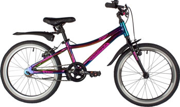 Велосипед Novatrack 20'' KATRINA алюм. фиолет.металлик тормоз V-brake короткие крылья 207AKATRINA1V.GVL22