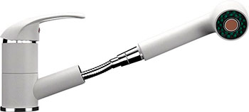 Изображение товара Кухонный смеситель Ulgran U-002 с выдвижным изливом, белый