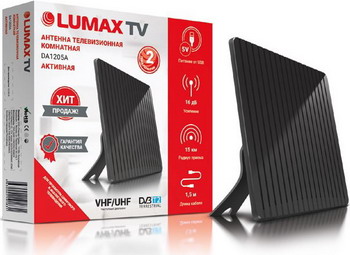 ТВ антенна Lumax DA1205A комнатная антенна lumax da1205a