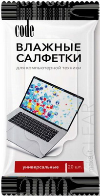 Влажные салфетки для компьютерной техники Code