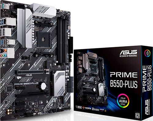 

Материнская плата Asus PRIME B550-PLUS (AM4, ATX), Серый
