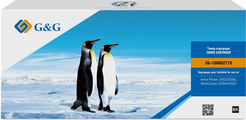 

Картридж лазерный G&G GG-106R02778 черный (3000стр.) для Xerox Phaser 3052/3260/WC 3215/3225