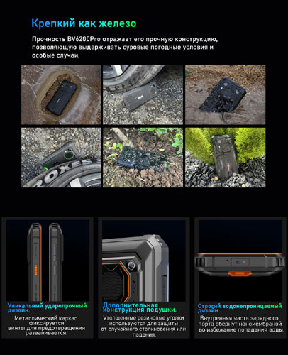 Смартфон Blackview BV6200 Pro 6128GB Black