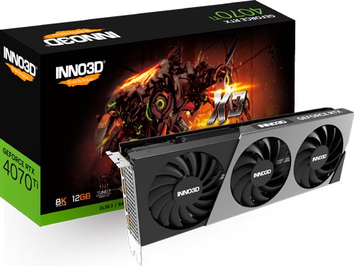 фото Видеокарта inno3d geforce rtx 4070 ti x3 12gb (n407t3-126x-186148n)