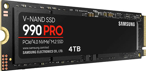 SSD накопитель Samsung M.2 990 PRO 4000 Гб PCIe 4.0 (MZ-V9P4T0BW)
