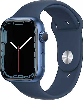 Умные часы Apple Watch Series 7 GPS (MKN13RU/A) 41mm Blue Aluminium Abyss Blue Sport Band