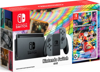

Игровая приставка Nintendo, Switch (серый) Mario Kart 8 Deluxe
