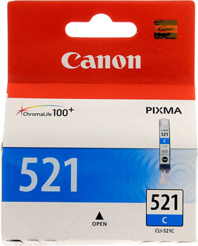 

Картридж Canon, CLI-521 C 2934 B 004 Синий