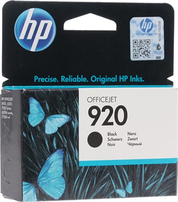 

Картридж HP, CD 971 AE (№ 920) черный OJ 6000/6500/7000