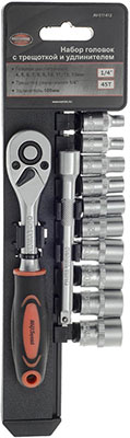 

Набор головок с трещоткой AV Steel, 1/4 12 предм. AV-011412