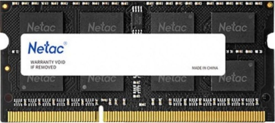 

Оперативная память Netac DDR3L SO-DIMM 4GB 1600MHz (NTBSD3N16SP-04), Черный