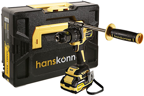 Аккумуляторный шуруповерт Hanskonner HCD20165PRO 1BatterySystem 18 В 165 Нм 2040 Ач SAMSUNG 13мм кейс HS