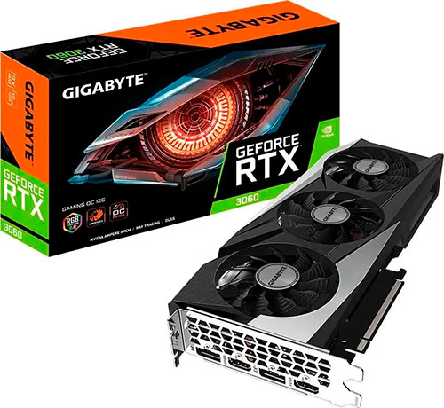 фото Видеокарта gigabyte geforce rtx 3060 lhr gaming oc 2.0 12gb (gv-n3060gaming oc-12gd 2.0)