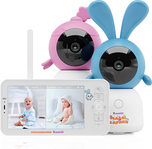 

Видеоняня Ramili Baby RV100X2KROSHNUSHA Крошик и Нюша, Малышарики, с креплениями