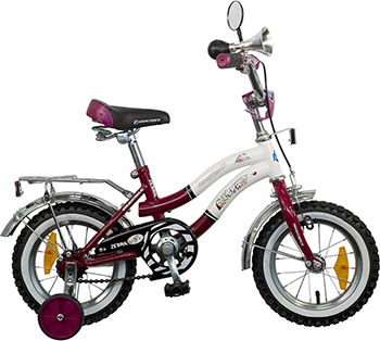 

Велосипед Novatrack, 12'' Зебра бордово/белый 125 ZEBRA.CLR5