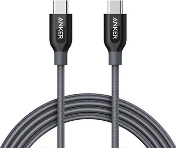 

Кабель ANKER Powerline+ USB-C to USB-C 2.0 1.8 м. серый