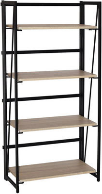Стеллаж Brabix LOFT SH-001 (ш600*г300*в1250мм) складной цвет дуб натурал. 641230 стеллаж brabix loft sh 003 ш600 г350 в1500мм 5 полок цвет дуб антик 641235