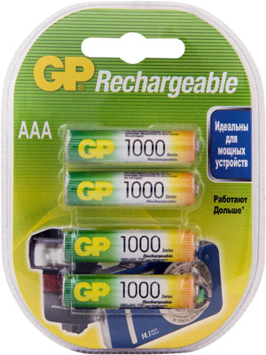 Аккумуляторы GP 100AAAHC- 100AAAHC-C4 4 шт. в уп. GP 100AAAHC-2DECRC4 40/400
