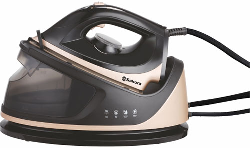 Изображение товара Парогенератор Sakura SA-3065CBK мощный для гладкой глажки и ухода за тканями