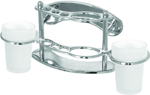 Изображение товара Стакан для ванной комнаты двойной D-Lin D100, хром (D213100)