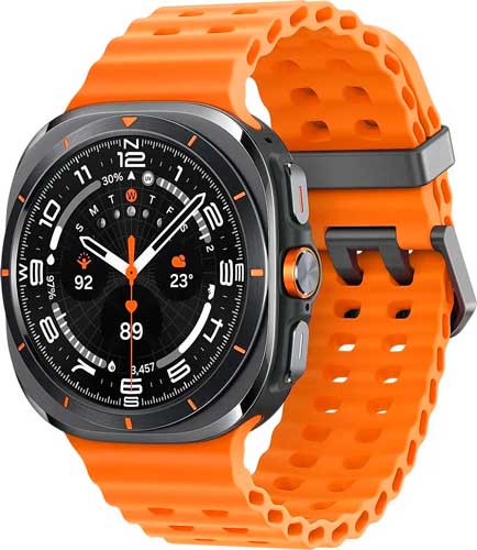 Смарт-часы Samsung Galaxy Watch Ultra LTE 47мм 1.5" AMOLED корп. черный, рем. оранжевый (SM-L705FDAACAU) купить в Москве по низким ценам в интернет-магазине, артикул 722905