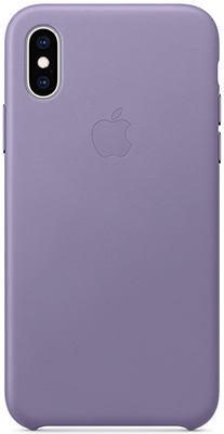 Кожаный чехол Apple Leather Case для iPhone XS Max цвет (Lilac) лиловый MVH02ZM/A