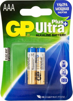 

Батарейка GP, Ultra Plus Alkaline 24AUP LR03 AAA (2шт)