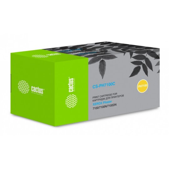 

Картридж лазерный Cactus CS-PH7100C 106R02606 голубой (4500стр.) для Xerox Phaser 7100/7100N/7100DN