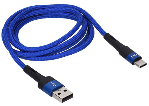 фото Кабель tfn usb - type c, нейлон, 1.2 м, синий (tfntfn-с-env-ac1mbl)