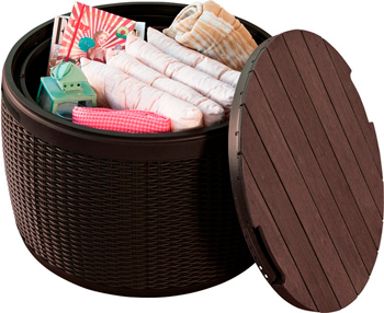 

Сундук-столик Keter, Circa Rattan Storage Box 140 L коричневый под ротанг 17202694