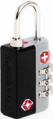 

Замок кодовый Swissgear, черный цинковый сплав и AБС-пластик 3 x 1 3 x 6 5 см WJ6183