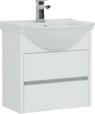 Изображение товара Тумба под раковину Aquanet Сидней 60 белая с гарантией 2 года