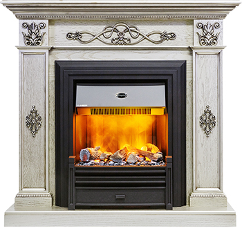 Каминокомплект Dimplex DERBY с очагом Brookline Black old silver 1174904646 каминокомплект dimplex glasgow с очагом brookline black венге 1164909837