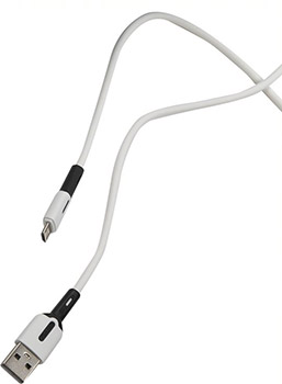 Кабель Usams SJ432 USB - micro USB с индикатором (1 м) силиконовый белый (SJ432USB01) кабель dotfes usb micro usb a03m transparent 1 м gold