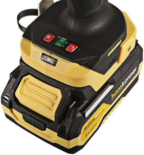 Аккумуляторный ударный гайковерт Hanskonner HCD20420BLC 1BatterySystem 18 В 420Нм 12 2 скор 1x40Ач кейс HS