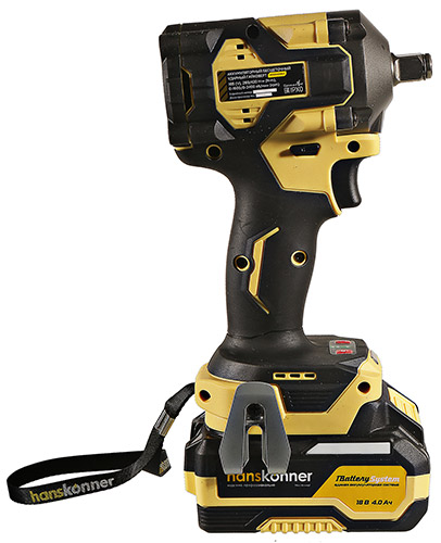 Аккумуляторный ударный гайковерт Hanskonner HCD20420BLC 1BatterySystem 18 В 420Нм 12 2 скор 1x40Ач кейс HS
