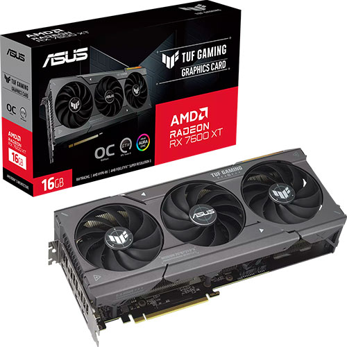 фото Видеокарта asus radeon rx 7600 xt asus oc 16gb (tuf-rx7600xt-o16g-gaming)