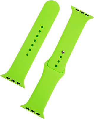 Ремешок силиконовый mObility для Apple watch - 38-40 мм (S3/S4/S5 SE/S6) зеленый