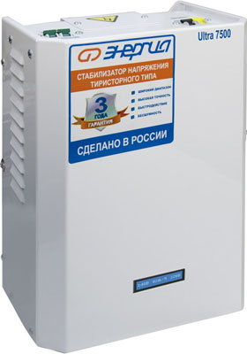 

Стабилизатор Энергия 7 500 ВА серии Ultra, Белый