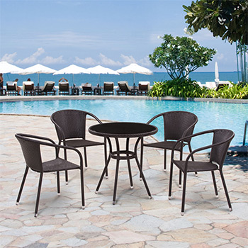 

Комплект мебели Афина, T 282 ANS/Y 137 C-W 53 Brown 4Pcs