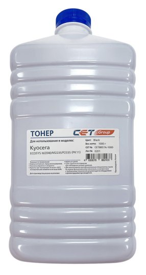 

Тонер Kyocera Cet PK11 CET8857A-1000 черный бутылка 1000гр. для принтера Ecosys M2040/M2235/P2335
