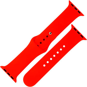 Ремешок силиконовый mObility для Apple watch - 38-40 мм (S3/S4/S5 SE/S6) официальный красный